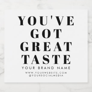 Étiquette d'emballage de boîte blanche moderne