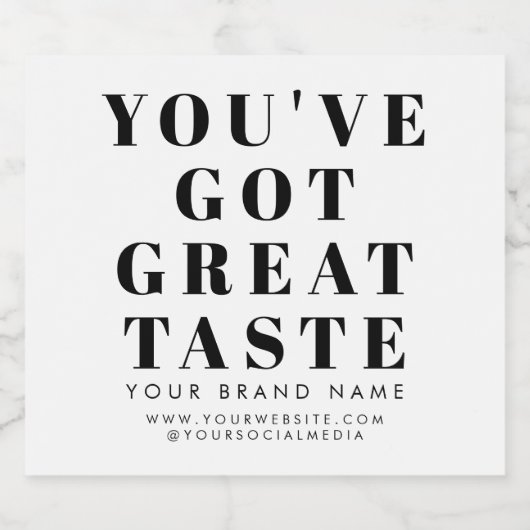 Étiquette d'emballage de boîte blanche moderne (Étiquettes simples)