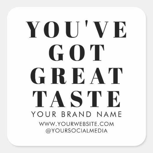 Étiquette d'emballage de boîte blanche moderne (Devant)