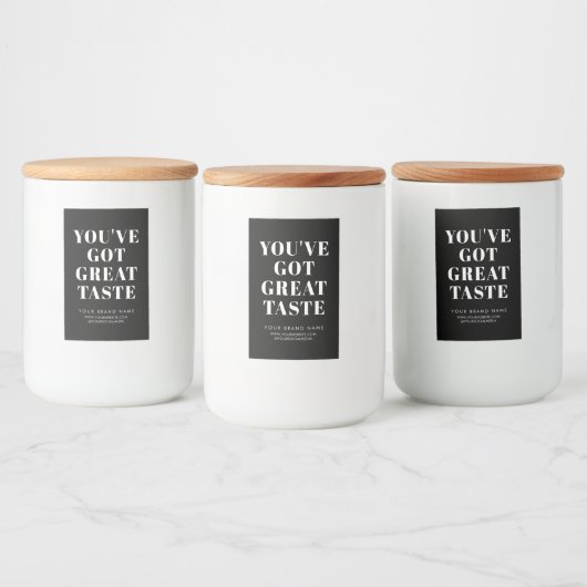 Étiquette d'emballage de boîte noire moderne (Bouteilles)