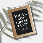 Étiquette d'emballage de boîte noire moderne