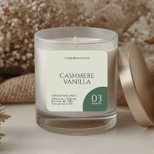 Étiquette d'emballage de bougie minimaliste boho m