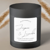 Étiquette d'emballage de bougie noir et blanc mode