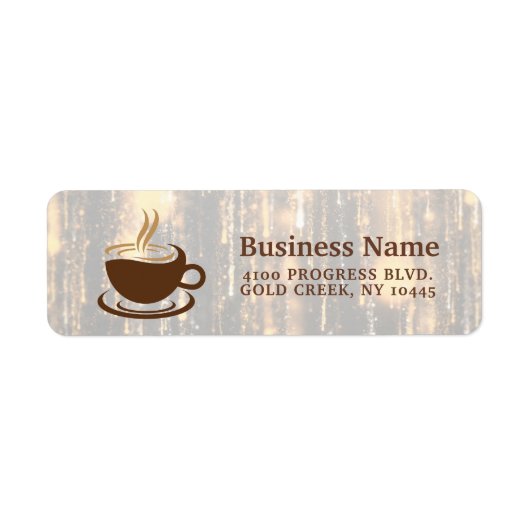 Étiquette d'emballage de café de luxe (Devant)