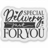 Étiquette d'emballage de coeur et de fleurs pour p (Devant)