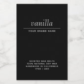 Étiquette d'emballage de la cire noire moderne (Étiquettes simples)