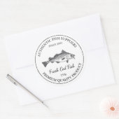 Étiquette d'emballage de poisson de morue fraîche (Enveloppe)