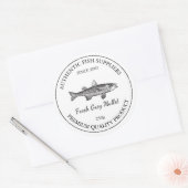 Étiquette d'emballage de poisson frais de Mullet g (Enveloppe)