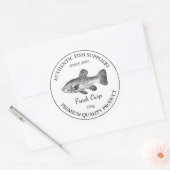 Étiquette d'emballage de poisson frais en carpe (Enveloppe)