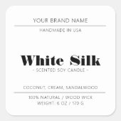 Étiquette d'emballage de produit blanc moderne bou (Devant)