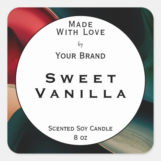 Étiquette d'emballage de produit Élégant Fabriqué (Devant)