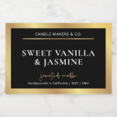 Étiquette d'emballage de produits Black & Gold (Étiquettes simples)