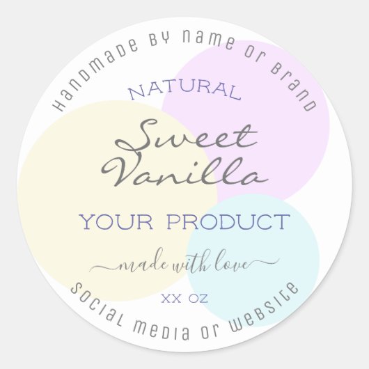 Étiquette d'emballage de produits d'aquarelle clas (Devant)