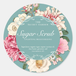Étiquette d'emballage de produits de beauté floral