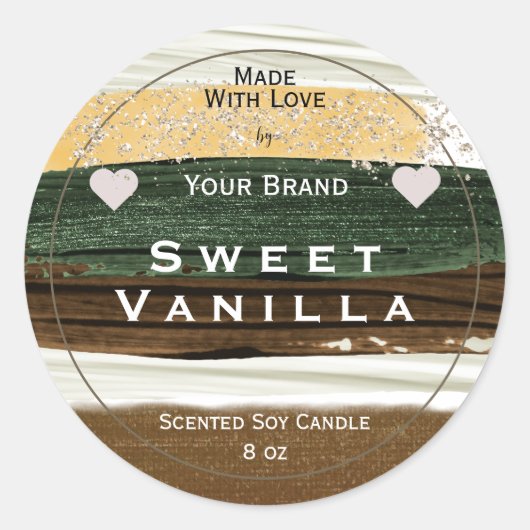 Étiquette d'emballage de produits Earth Fabriqué a (Devant)