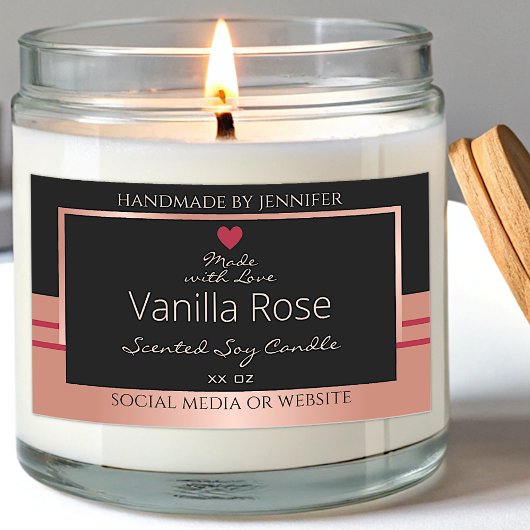 Étiquette d'emballage de produits étonnant Rose no