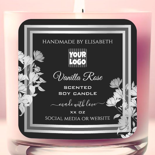 Étiquette d'emballage de produits floraux Logo Arg