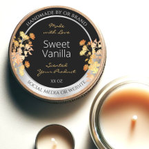 Étiquette d'emballage de produits floraux noirs Or