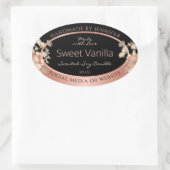 Étiquette d'emballage de produits floraux noirs Ro (Sac)