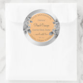 Étiquette d'emballage de produits floraux Peach Or (Sac)