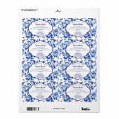 Étiquette d'emballage de savon bleu blanc (Feuille entière)