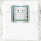 Étiquette d'emballage des produits turquoise Parti (Sac)