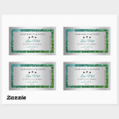 Étiquette d'emballage des produits turquoise Parti (Feuille)