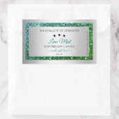 Étiquette d'emballage des produits turquoise Parti (Sac)