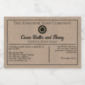 Étiquette d'emballage en papier Kraft avec logo (Étiquettes simples)