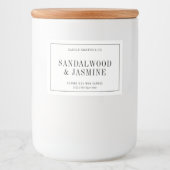 Étiquette d'emballage minimaliste pour bougies noi (Devant)