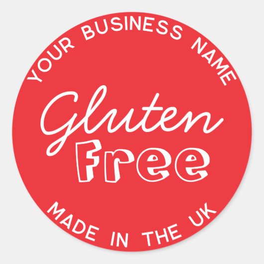 Étiquette d'emballage sans gluten Allergie sans gl (Devant)