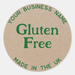Étiquette d'emballage sans gluten Allergie sans gl