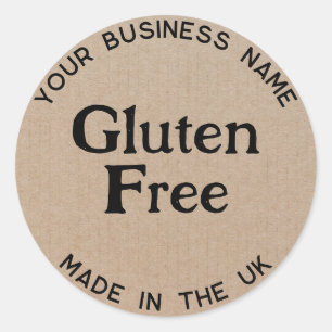 Étiquette d'emballage sans gluten Allergie sans gl
