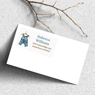 Étiquette Denim Blue Jean Baby Boy Baby shower Adresse