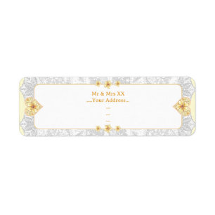 Étiquette Dentelle d'Hibiscus JAUNE