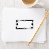 Étiquette Dentelle en céramique Noir & flocon de neige (En situation)