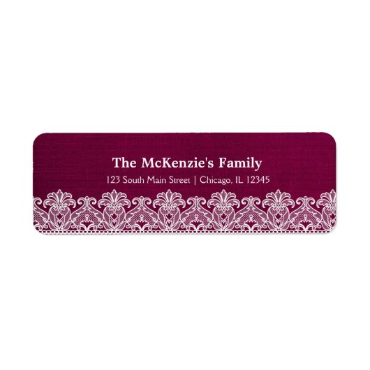 Étiquette Dentelle (Maroon) (Devant)