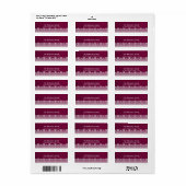 Étiquette Dentelle (Maroon) (Feuille entière)