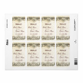 Étiquette Dentelle rustique sur le mariage campagnard de bur (Feuille entière)