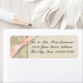 Étiquette Dentelle vintage et poussoir (En situation)