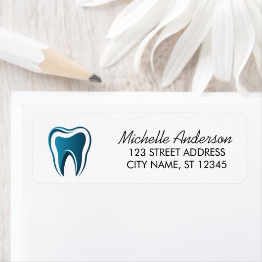 Étiquette Dentist Office  Return Address    (En situation)