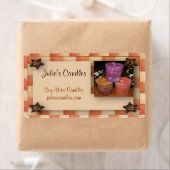 Étiquette d'entreprise aux bougies de campagne (En situation)