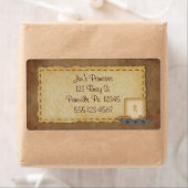 Étiquette d'entreprise aux bougies primitives (En situation)