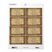 Étiquette d'entreprise aux bougies primitives (Feuille entière)