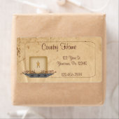 Étiquette d'entreprise aux bougies primitives (En situation)