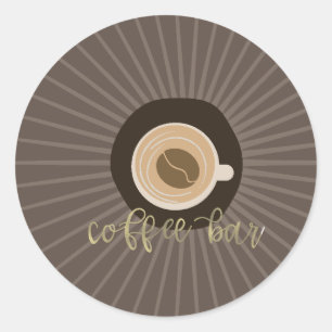 Étiquette d'entreprise de barista de café