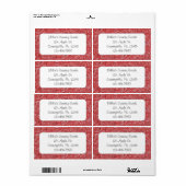 Étiquette d'entreprise de pays rouge (Feuille entière)