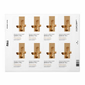 Étiquette d'entreprise de thé à base de plantes bi (Feuille entière)