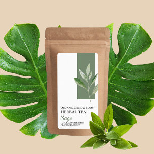Étiquette d'entreprise de thé à base de plantes bi