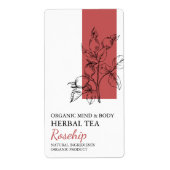 Étiquette d'entreprise de thé à base de plantes de (Devant)